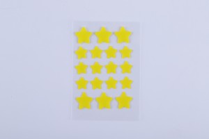 1Pcs/18Dots size yellow five-pointed star medical hydrocolloid acne patch medical dressing