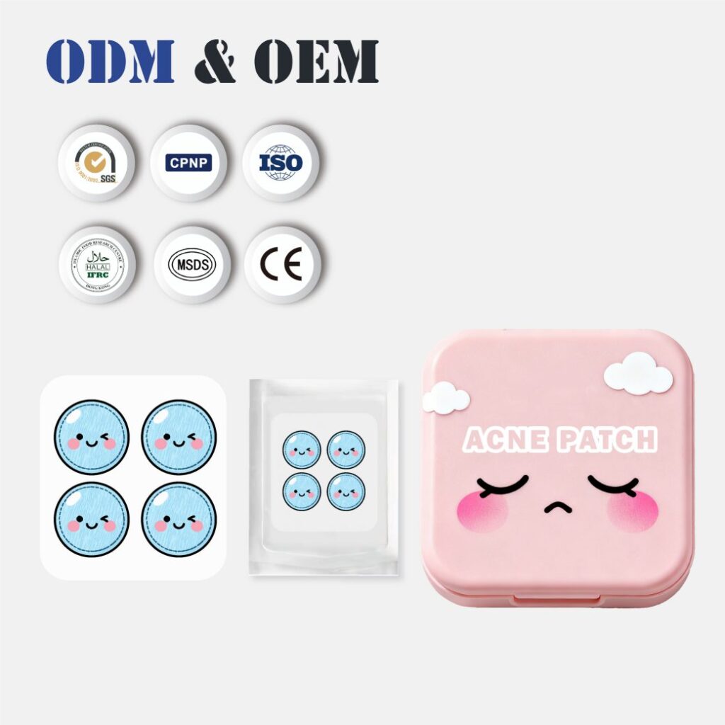 Acne Patch Mirror Box Portable Skincare Storage Case