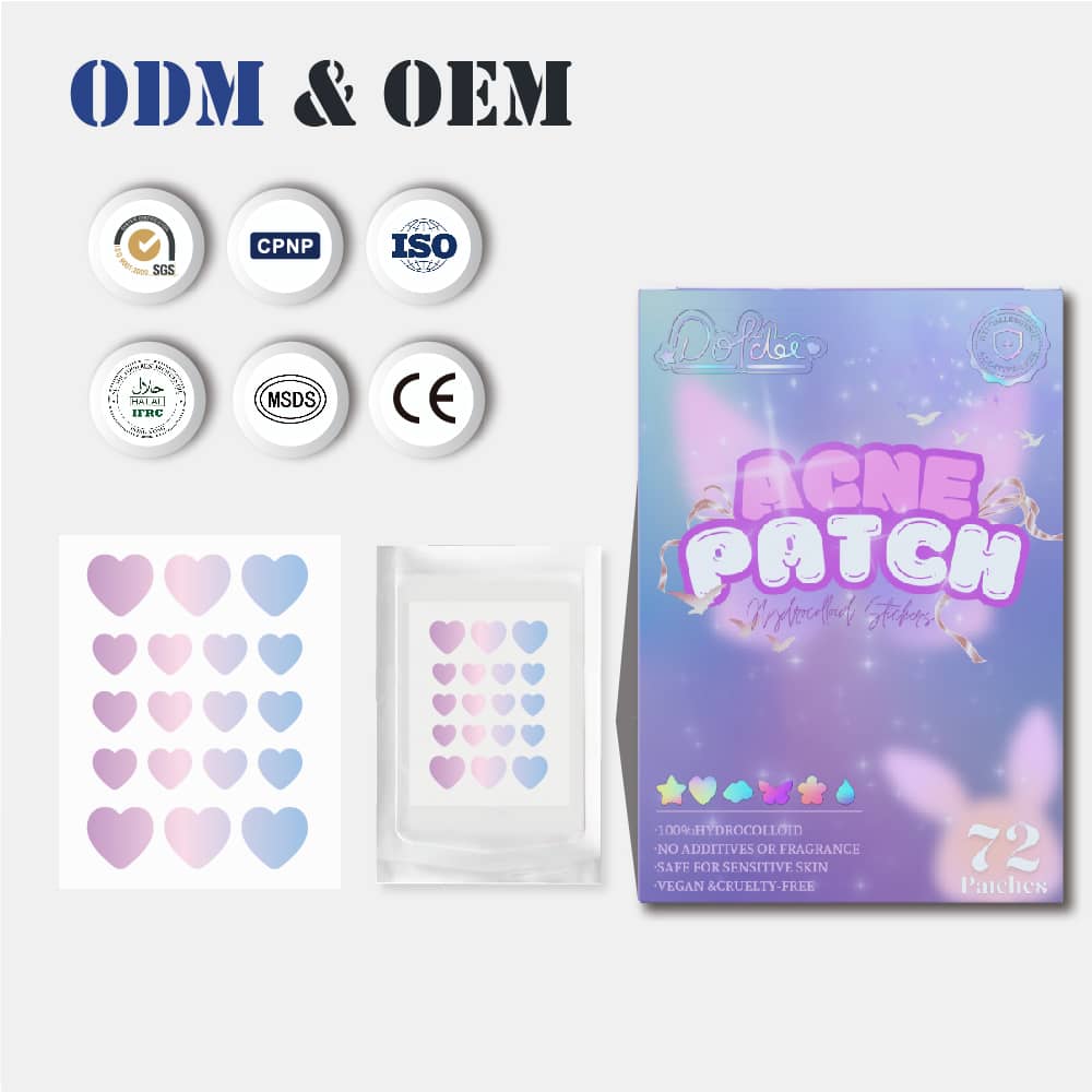 Customized Holographic Hydrocolloid Acne Patch Visual Design Stickers