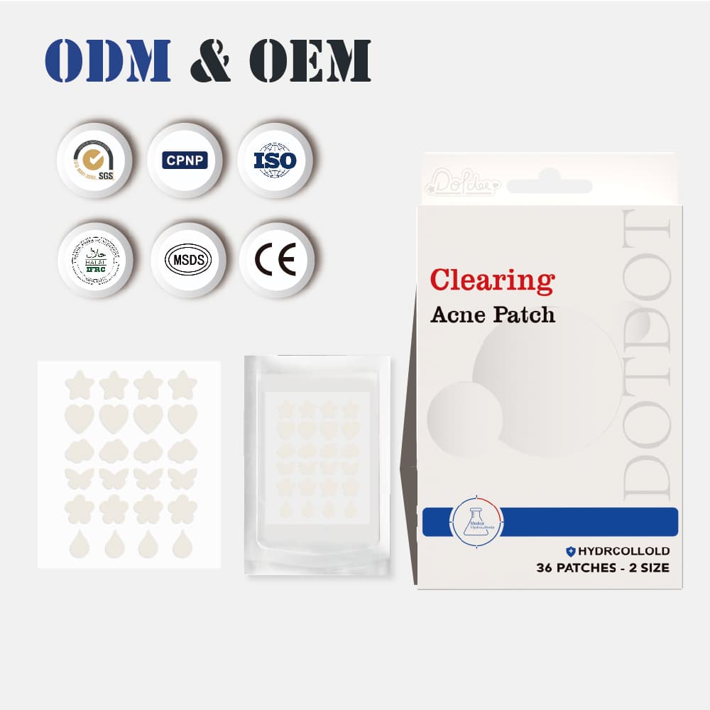 Customized Cute Shape Hydrocolloid Acne Pimple Patches Design