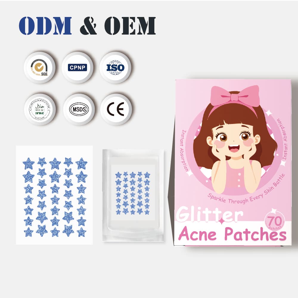 Custom Glitter Acne Patches Hydrocolloid Beauty Spot Stickers